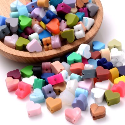 【DT】hot！ 50Pcs Silicone Beads 14mm Teething for Baby Necklace Chewable Nursing