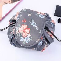 【CW】卍℡  Lazy Men Storage Printing Drawstring Makeup Organizer Cosmetics Rolling Round Dustproof Cover