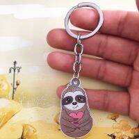 2D แมวเรซิ่นจี้ Keychains ภาพแผ่นอะคริลิกโลหะคีย์โซ่เครื่องประดับพวงกุญแจรถ Keyholder อุปกรณ์เสริม QDW770