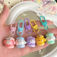 MIAOYA Cinnamoroll พวงกุญแจการ์ตูนสำหรับผู้หญิงเครื่องประดับ DIY สำหรับนักเรียน Kado Ulang Tahun