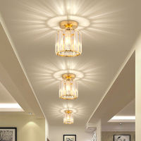 Aisle Crystal Chandeliers With E27 Bulb Ceiling Lights For Kitchen Corridor Balcony Square Round Shape Crystal Decor Home Lamps