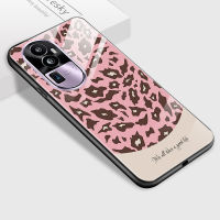 เคส PMP สำหรับ OPPO Reno10 Pro + 5G เคสโทรศัพท์หลังเคสกระจกเทมเปอร์พิมพ์ลายเสือดาวผู้หญิงแฟชั่นหรูหราเด็กผู้หญิง