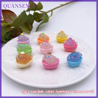 QUANSEN 2pcs Luminous Big EAR เครื่องประดับสุนัขน่ารักการ์ตูนเรซิ่นเครื่องประดับตกแต่งรถ