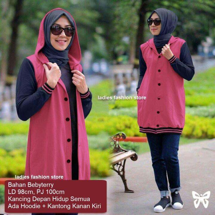 Cardigan hoodie outlet muslimah