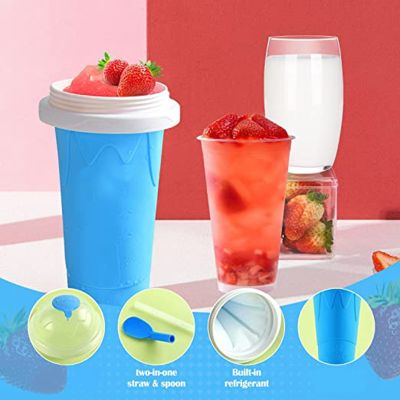 Summer Net Red Silicone Pinch Cup Smoothie Cup Douyin One Pinch Into Ice Cup Rapid Cooling Cup