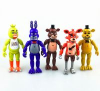 Toystoryshop 5Pcs Five Nights At Freddys with Lighting Figure Game boys FNAF for kids 5.5inches