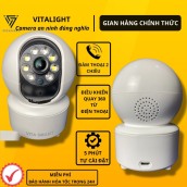 Camera wifi VITA SMART có báo động bằng loa và đèn,camera không dây ban đêm có màu cảnh báo về điện thoại VITALIGHT