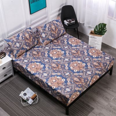 【CW】 European Sheets Printed Sheet Bed Fitted Linens Bedspread the Cover Bedsheet Textile Garden