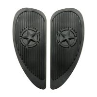 2PCS Motorbike Part Classic Vintage Motorcycle Tank Knee Pad Retro Motorcycle Gas Fuel Tank Rubber Stickers Pad Protector Sheath