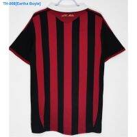 ☒ Eartha Boyle 09/10 ac milan home throwback jerseys/football/suit/shirt with short sleeves red and black