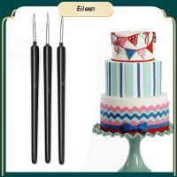 EILEEN 3PCS น้ำตาลไอซิ่ง ขนมอบ ฟองดอง สีคัพเค้ก แปรงปากกา ตกแต่งเค้ก เครื่องมือ Sugarcraft