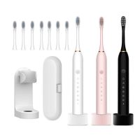 HOKDS New Sonic Electric Toothbrush USB Rechargeable for Adults Smart Timer 6 Mode Tooth Brushes with 4/8 Replacement Heads Waterproof