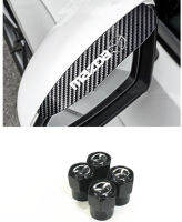 Mazda Carbon Fiber กระจกมองหลัง, กระจกมองหลัง, คิ้ว + Mazda Valve 4 ชิ้น/ชุด