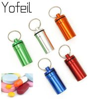 1PC Drug Aluminum Pills Holder Keychain Medicine Bottle Outdoor Emergency Aid