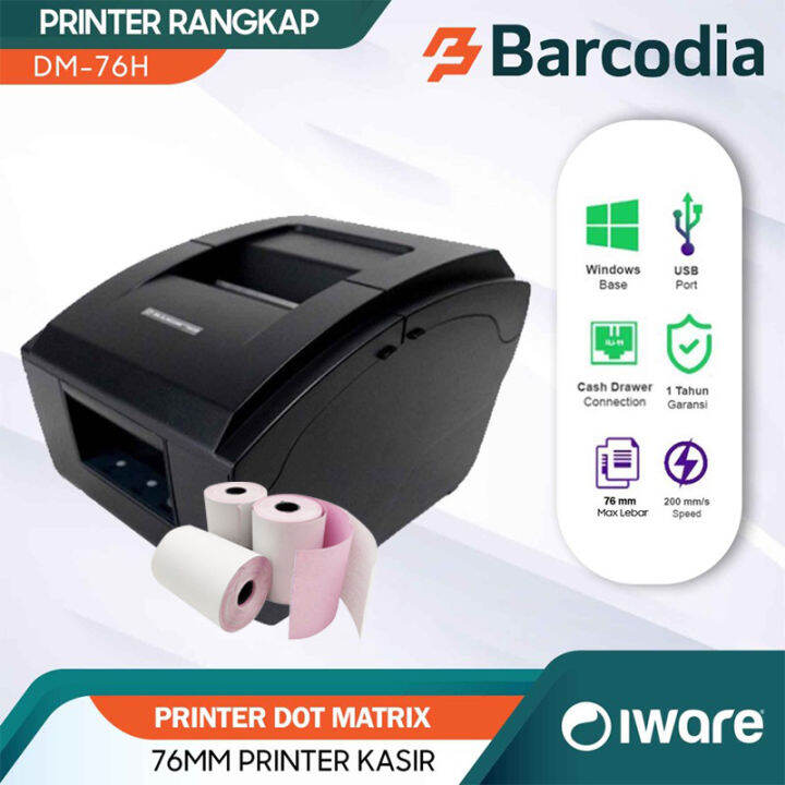 Printer Dot Matrix IWARE DM-76H / Printer Dotmatrix untuk Kasir Printer ...