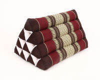 หมอนสามเหลี่ยม ผ้าขิดไทยโบราณ บรรจุนุ่น 100% ขนาด 20*13 นิ้ว Thai Triangle Pillow Cushion kapok100% Filled