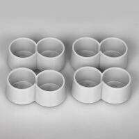 4Pcs Double 0.97Inch Chair Table Leg Caps 50S Diner Kitchen Table Tip Siamese Slide