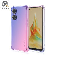 XICCI สำหรับ OPPO Reno 8T 4G ซิลิโคนครอบ TPU นุ่มเคสไล่ระดับสีเคสมือถือปลอกฝาครอบด้านหลังกันกระแทก