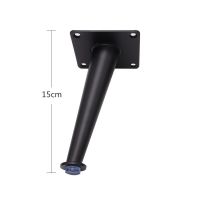 4pcs Metal Chair Legs 15/20cm Straight Cone Oblique Cone Sofa Bed Cabinet Coffee Table Legs Furniture Replacement Leg Black Gold