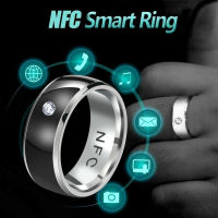 Fashionable mens and womens new technology NFC stainless steel smart ring, suitable for iPhone and Android mobile phone