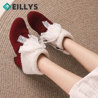 2022หนา Plush Snow Boots ผู้หญิง Faux Suede ฤดูหนาวรองเท้าสุภาพสตรีข้อเท้า Booties ผู้หญิงอุ่นหนารองเท้าส้นสูง Shoes