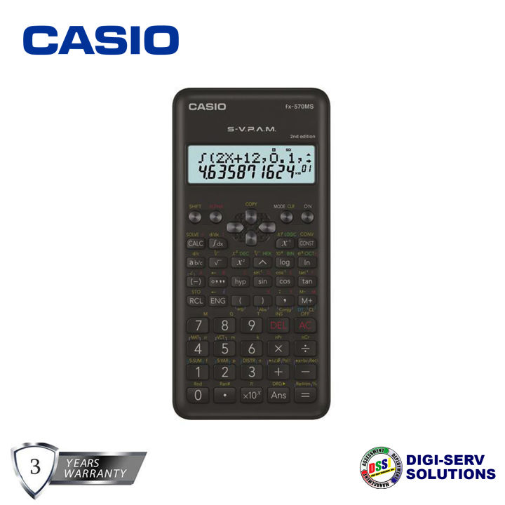 Casio FX-570MS 2nd edition Standard Scientific Calculator, Non ...