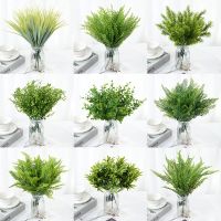 【YF】¤☾  Artificial Flowers Stem Plastic Eucalyptus Herb Office Table Centerpieces Garden Decoration