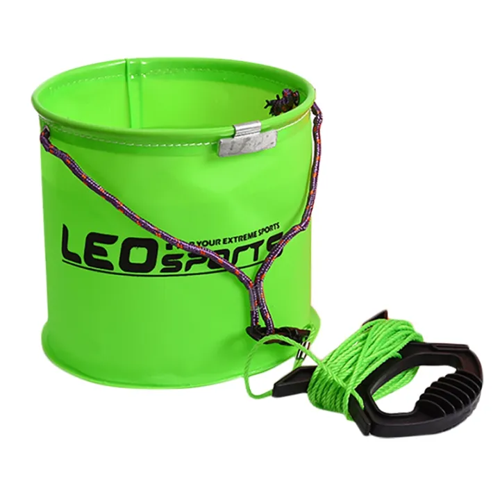 LEO Collapsible Bucket Compact Portable Camping Bucket Foldable Water