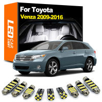 Zoomsee 15pcs ภายใน LED Light Kit สำหรับ Toyota Venza 2009 2010 2012 2013 2014 2015 2016 CANbus หลอดไฟในร่มโดม reae Running