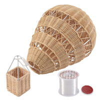 Hand-Woven Rattan Hot Air Balloon Childrens Room Wall Decoration Bohemian Nursery Decoration Photo Props