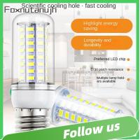 FOXNUTANUJH ฐานสกรู E27 หลอดไฟข้าวโพด LED อลูมิเนียมอลูมินัม ลูกปัด24-72light หลอดไฟเทียน LED โคมไฟระย้าบ้าน แสงสีขาว โคมไฟทรงข้าวโพด ของตกแต่งบ้าน