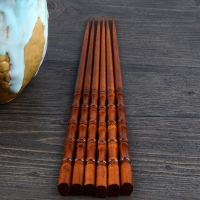 2Pairs Natural Handmade Wood Chopsticks Non-slip Wooden Chop Stick Set with Gift Box Japanese Sushi Chopstick for Dinner Cables