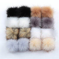 16PCs 810cm Pompon Fur Balls With Rubber Band Snap Button Shoes Hats Bags Fluffy Pom Pon DIY Hand Ornaments Crafts Accessories