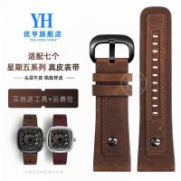 suitable for SEVENFRIDAY Diesel Aigle Big Bang Retro Crazy Horse Leather Watch Strap Genuine Leather Male 28mm