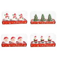 Christmas Candle Decor 3pcs Christmas Theme Tealight Candle Set Decorative Craft Candles Centerpieces for Room Party Table Holiday admired