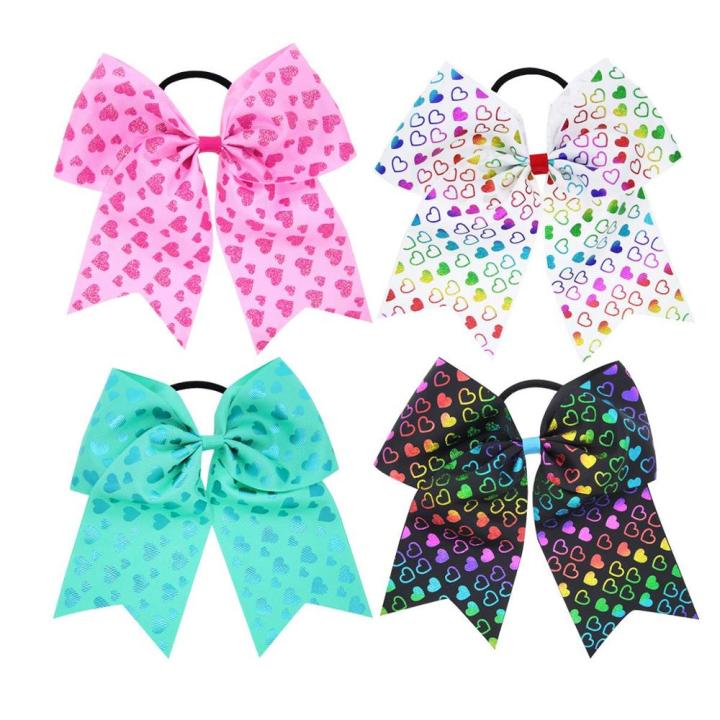 10pcs-8-elastic-bow-hair-bows-boutique-rainbow-golden-plating-grosgrain-ribbon-pigtail-holder-for-school-girls-teens-cheerleader