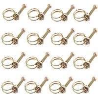 50PCS Hose Clamp Adjustable Pipe Clamp Double Wire Plumbing Fastener