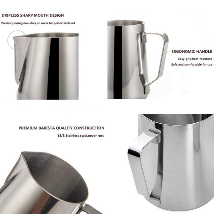 stainless-steel-milk-frothing-pitcher-for-macchiato-cappuccino-latte-art-including-latte-art-pen-20oz600ml