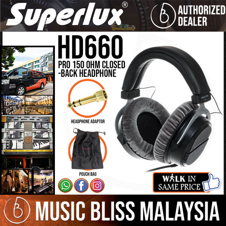 Superlux HD660 Pro 150 Ohm Closedback Headphone (HD660) Lazada