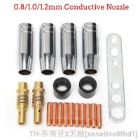 19Pcs Welding Torch Nozzle Part Kit Conical Nozzle Sleeve Rod Tool Set for Binzel 15Ak Welder Accessories