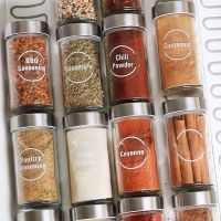 hotx【DT】 144Pcs Labels Stickers Ingredients Spice Jars Bottle Sorting Can Storgae Sticker