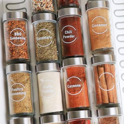 hot！【DT】☫  144Pcs Labels Stickers Ingredients Spice Jars Bottle Sorting Can Storgae Sticker