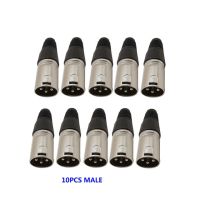 HVJ-10pcs 3pin Xlr Microphone Audio Connectors Soldering Type Male And Female Cannon Plug Cable Terminals For Mic