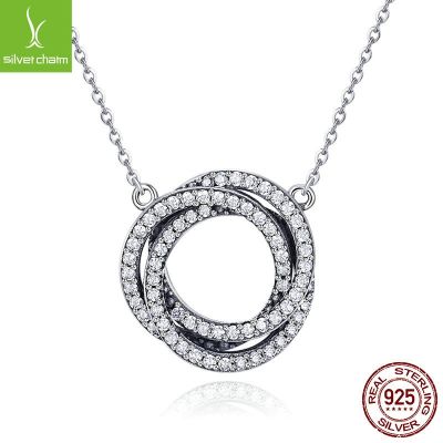 [COD] Veroco silver ladies necklace fashion simple circle personality spot SCN259