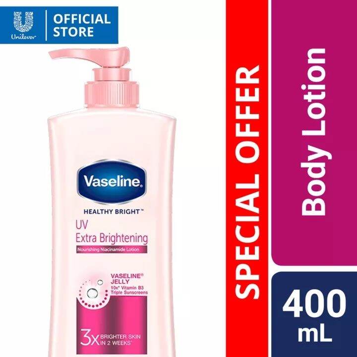 Vaseline Healthy Bright Hand Body Lotion Uv Extra Brightening Lotion For Glowing Skin 6184