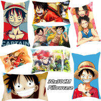 อะนิเมะญี่ปุ่น ONE PIECE D. ลูฟี่ ワンピース พิมพ์ด้านเดียวรูปสี่เหลี่ยมผืนผ้าหมอนโซฟาเตียงรถหมอนอิงปลอกหมอนโพลีเอสเตอร์ตกแต่งบ้าน (ไม่รวมหมอนแกน) 30x50 ซม