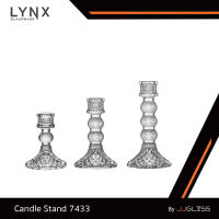 JJGLASS - (LYNX) Candle Stand 7433 - เชิงเทียนแก้ว เชิงเทียนคริสตัล ลายหนามขนุน มีให้เลือก 3 ขนาด ความสูง 10.5 ซม., 12.8 ซม. และ 15.2 ซม.