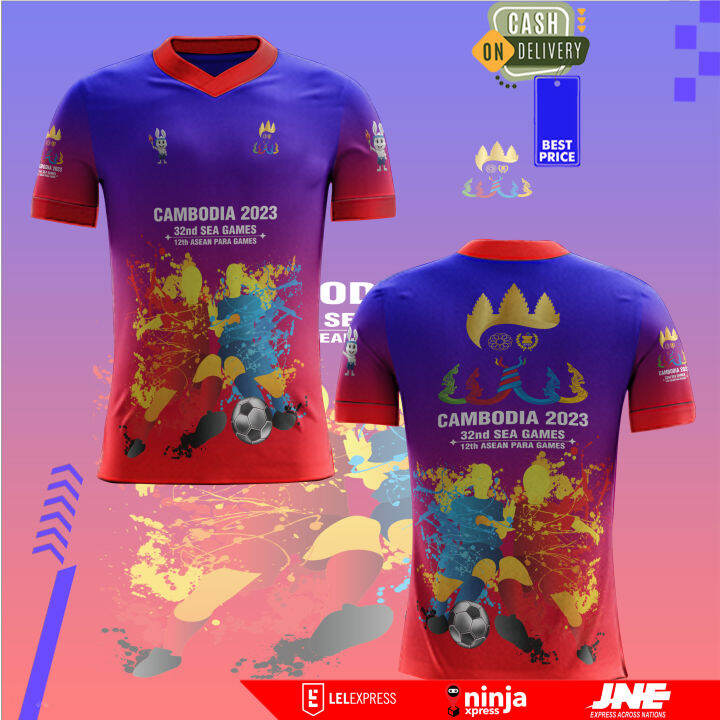 Kaos Baju Pria Jersey Sea Games Kamboja Art 4 Fullprinting 3d Anak Dan Dewasa Terbaru 2023