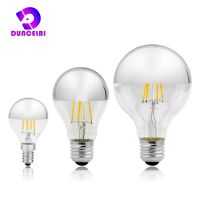 Edison E14 E27 Mirror Silver Retro LED Light Bulb 4W G45 A60 ST64 G80 G95 Vintage Filament Lampada LED Lamp Warm White Lighting