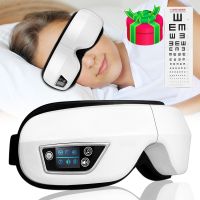 ☋◘ 6D Bluetooth Eye Massager Electric Massage Vibrators Music Compress Masajeador Eye Care Device Wrinkle Fatigue Relieve Foldable